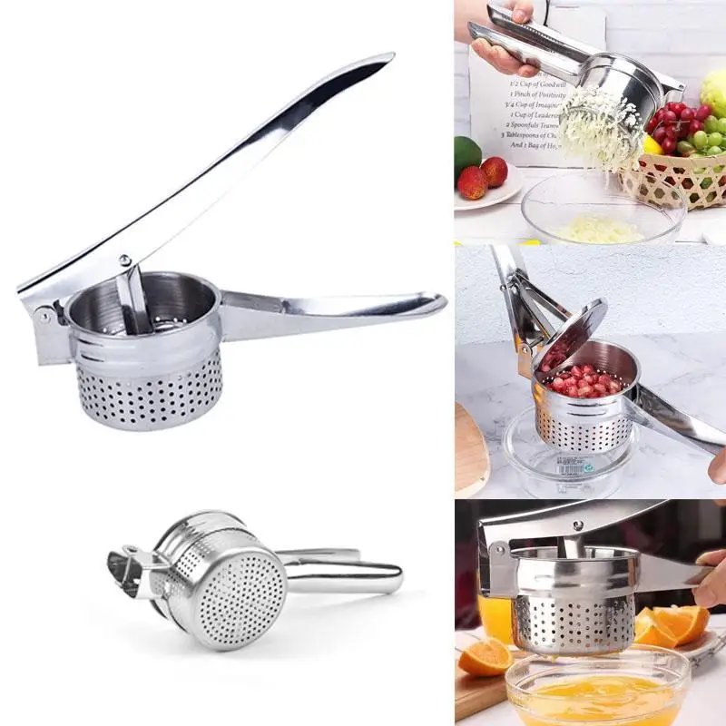 Garlic Press Crusher Mincer Kitchen Stainless Steel Garlic Smasher Squeezer Manual Press Grinding Tool Kitchen Accessories