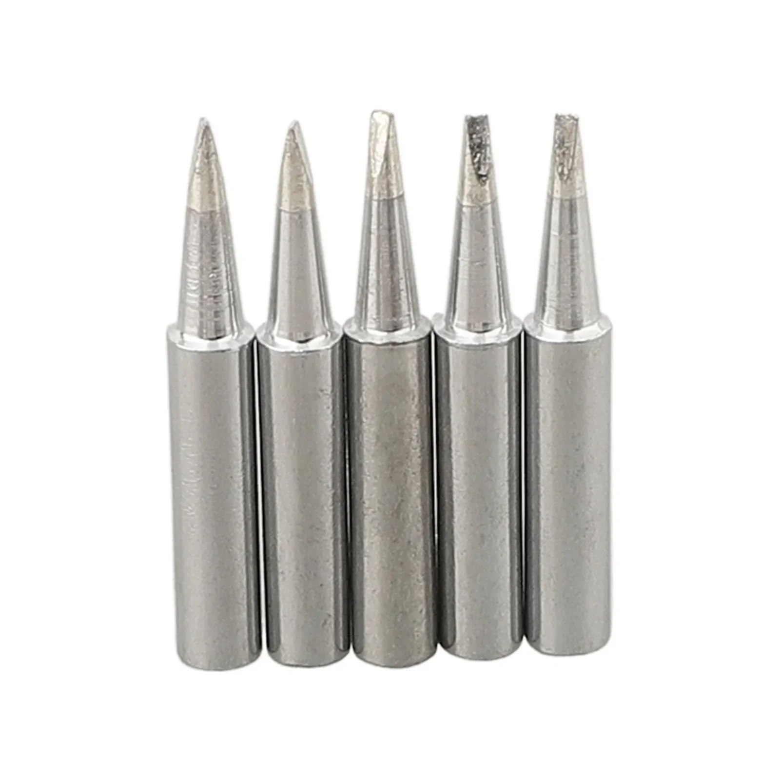 5pcs 900M-T Copper Soldering Iron Tips Copper-iron Alloy For Soldering At Narrow Pitches Drag Soldering Welding Solder Tools