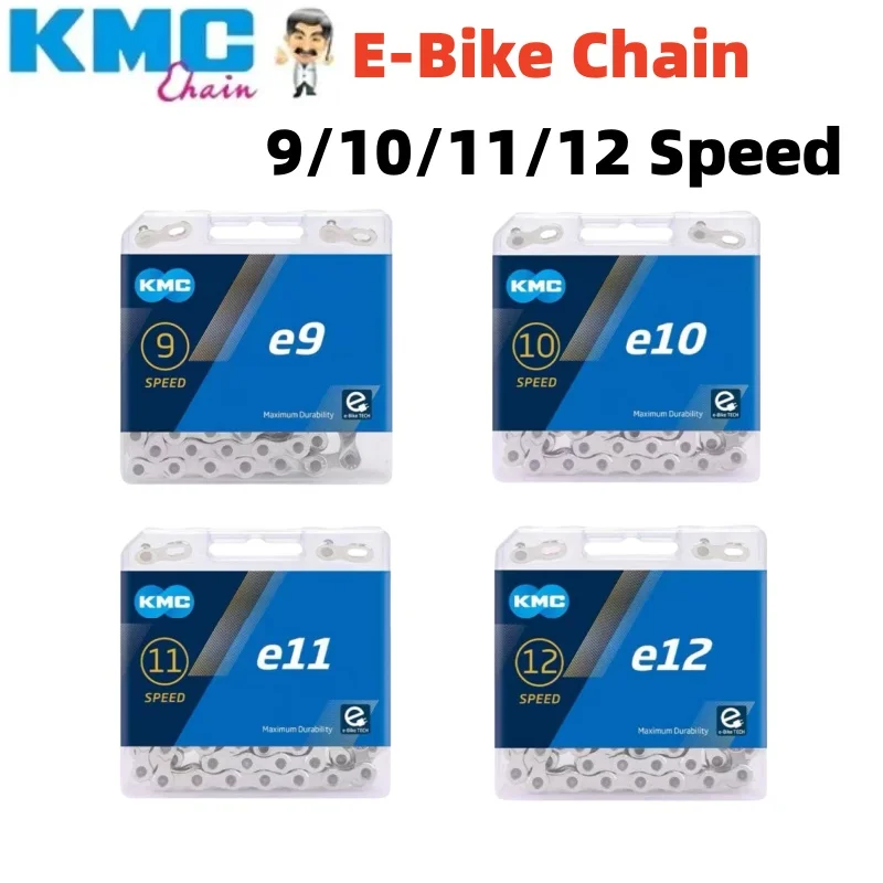 KMC e-Bike E8 E9 E10 E11 E12 Chain 8v 9v 10v 11v 12v Speed 136 Links Anti-rust Electric Sport Bicycle eBike Chains Original box