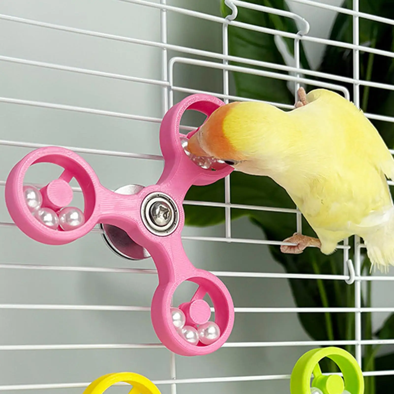 Chewing Bird Toys, Parrot Toys, Funny Spinner Windmill Bird Toys, Parrot Interactive Toys For Relaxation, Birdcage Accessories view 3