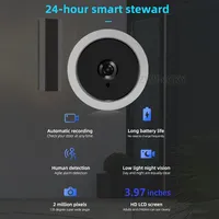 3.97 Inch2 million pixels IR Smart Digital Peephole Door Viewer Camera Night Vision Mini Digital Door Eye Ring Door Bell Camera