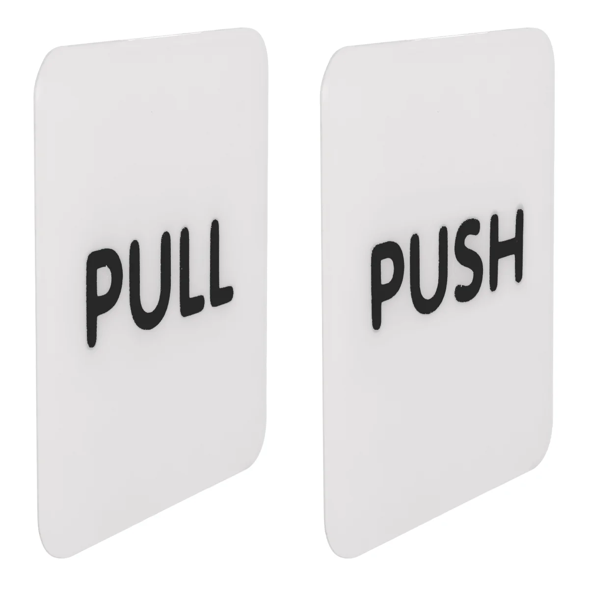 

10PCS Push Pull Door Sign Self Adhesive White Salon Shop Office Wall Tile Glass Metal Plastic Nail Sticker ganizer