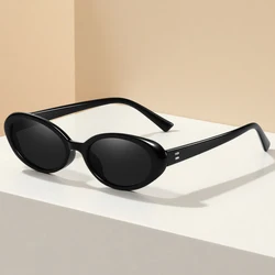 Luxury Cat Eye Sunglasses Women Retro Oval Black Sun Glasses Ladies Fashion Small Driving Shades Outdoor Eyeglasses UV400