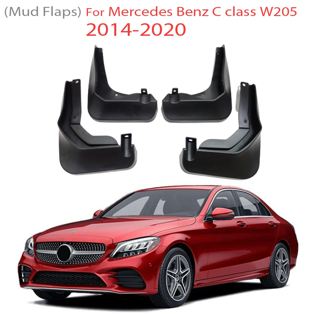 

FOR Mercedes Benz C Class W205 Mudguard Fender Mud Flap Guards Splash Mudflaps Car Accessories 4pcs 2015 2016 2017 2018 -2021
