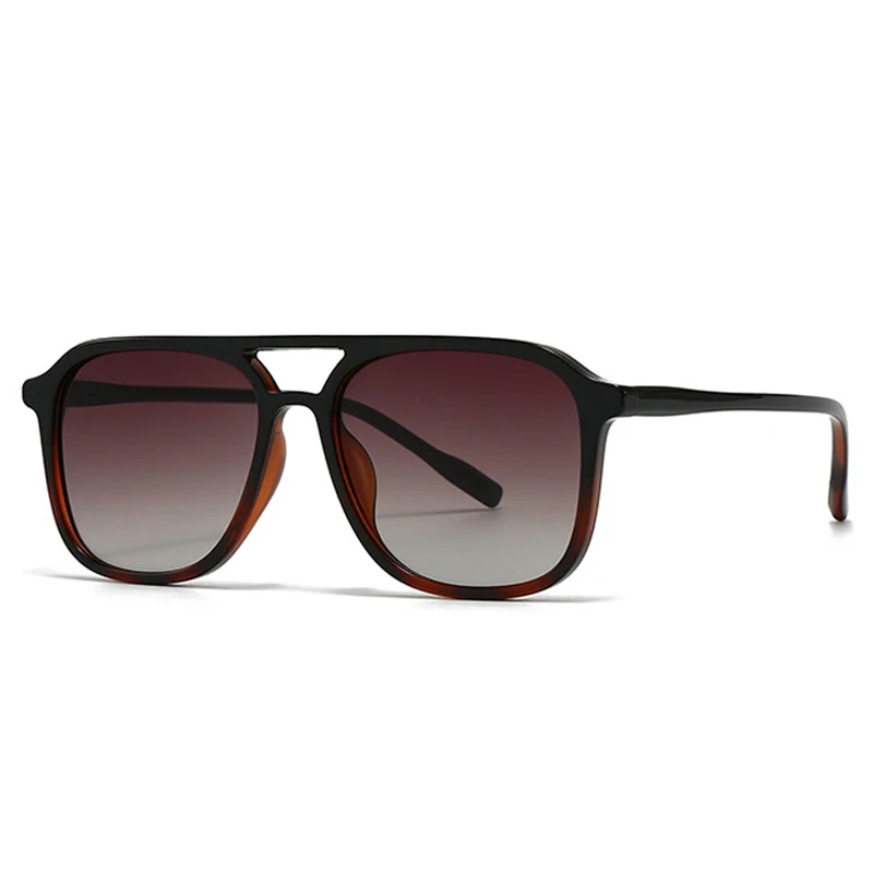 SO&EI Retro Doppel Brücken Männer Quadratische Sonnenbrille Mode Blau Grün Shades UV400 Frauen Trend Gradienten Sonnenbrille