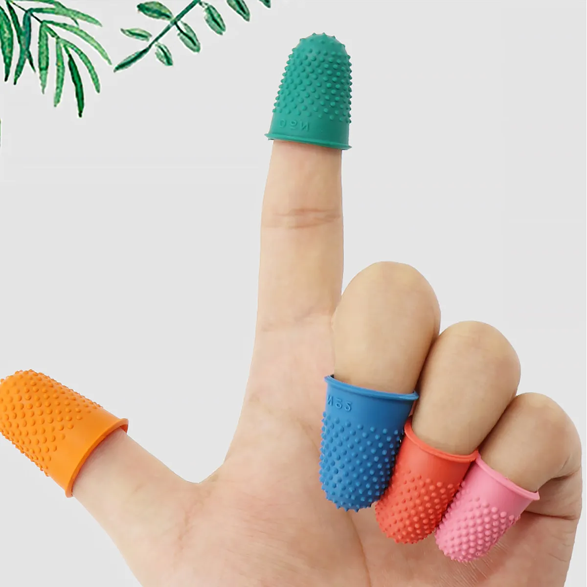 10Pcs Thick Reusable Finger Tips Protective Cover Lightweight Easy-Wear Finger Pads Grip for DIY Repair Baking Needlework Safety