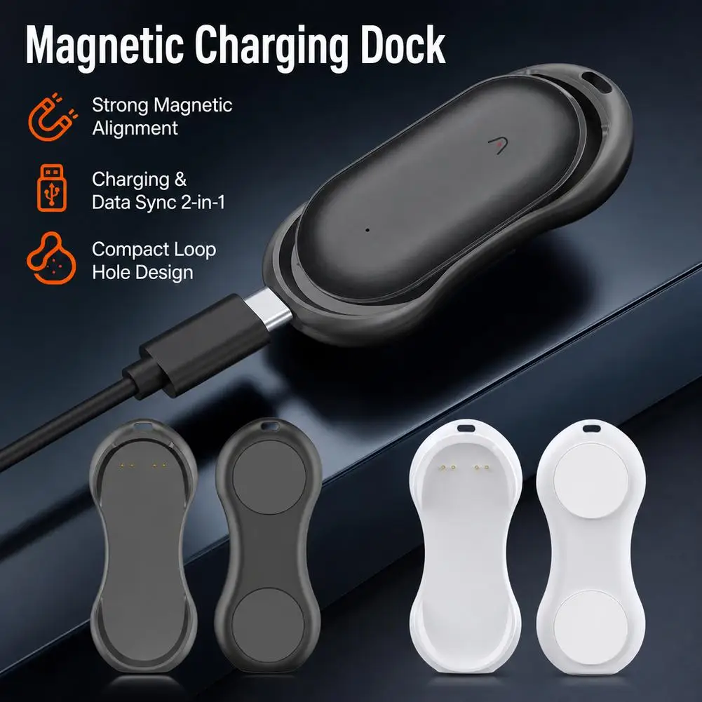 Magnetic Charging Base For PLAUD NotePin AI Type-C Fast Charging Dock Station For Voice Recorder Stable Non-Slip Design