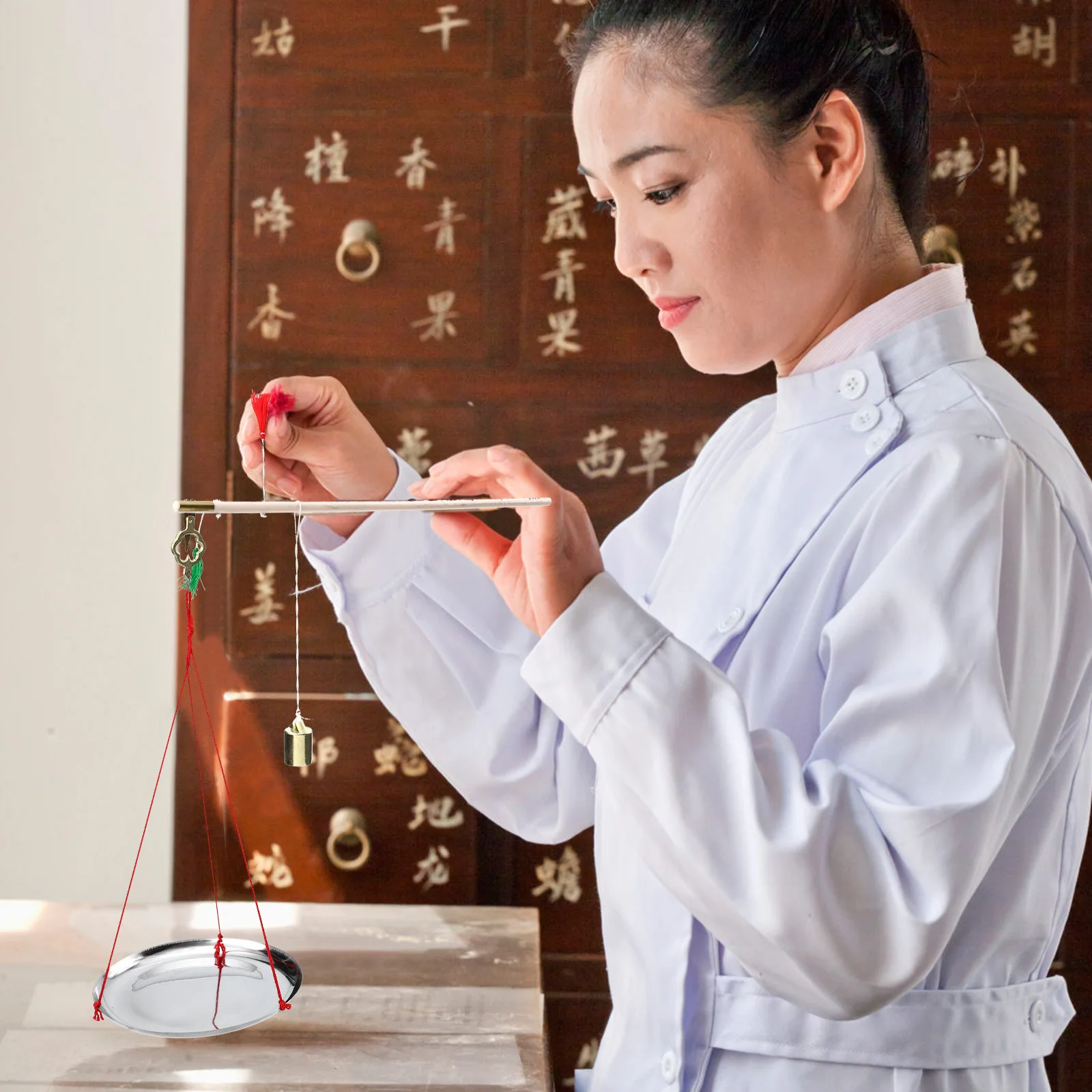 

Kitchen Scale Chinese Style Retro Design Accurate Food Weighing For Tea Leaves Dried Fruit Medicine Ingredients Household