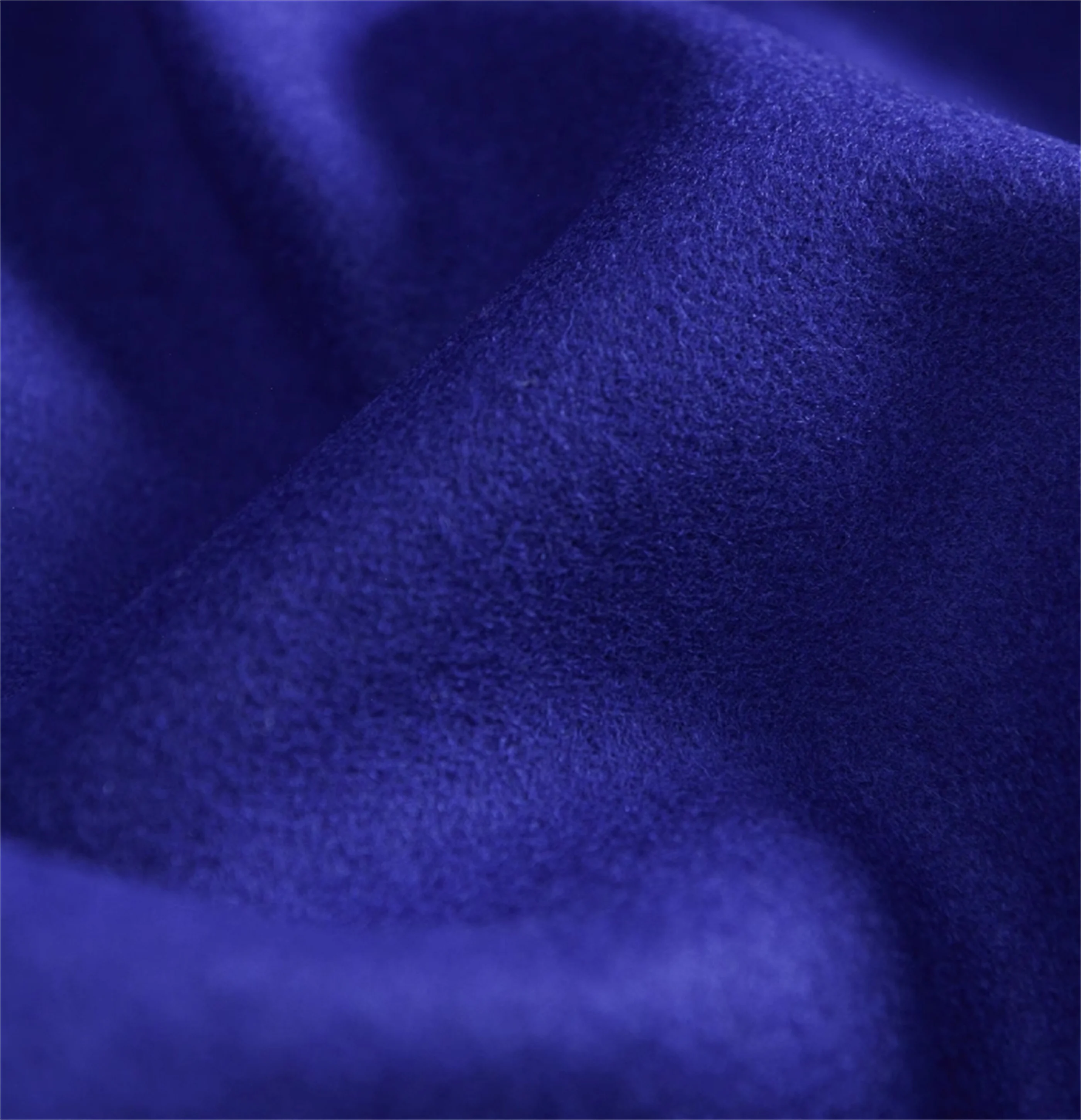 Designer's high-end blue single-sided cashmere fabric, DIY handmade, dress jacket clothing fabric