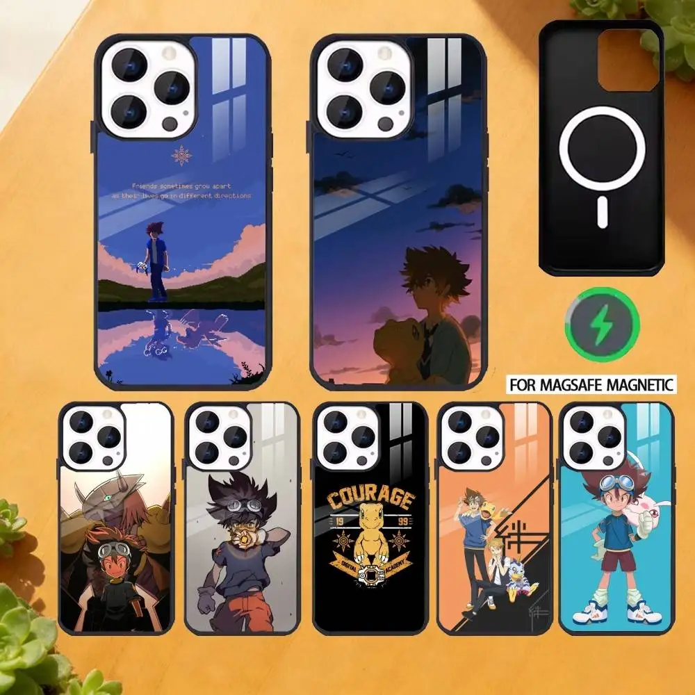 

Digimon D-Davis Motomiya Phone Case For iPhone 17,16,15,14,13,12,Plus,Pro,Max For Magsafe Magnetic Wireless Charge