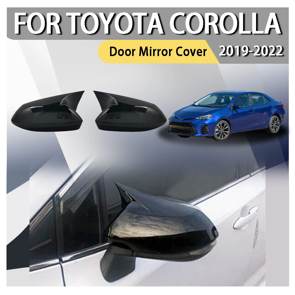

Door Rear View Case Trim For Toyota Corolla 2019 2020 2021 2022 Rearview Side Mirror Cover Wing Cap Exterior Carbon Fiber Look