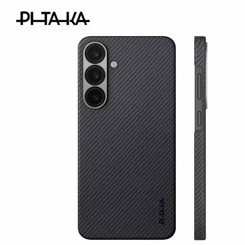 

Чехол PITAKA из углеродного волокна для Samsung S25, кевларовая задняя крышка с беспроводной зарядкой для SAMSUNG S25