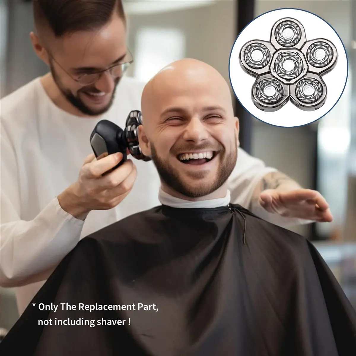 COFA Men'S Electric Shaver,6 Blades Head , Universal Replacement Heads, Efficient Shaving, Smooth Skin, Easy to Install