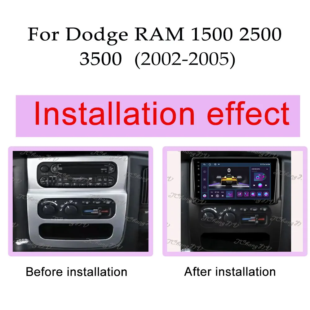 CarPlay Android for Dodge RAM 1500 2500 3500 2002 - 2005 DSP Stereo HD Screen Car Radio Video Audio Multimedia Player GPS Navi