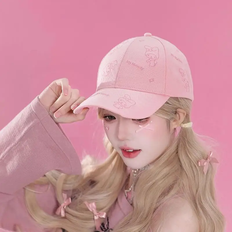 

Sanrios Hello Kittys My Melody Kuromi Sunshade Hat Printing Baseball Cap Fashion Uv Resistant Hat Girl Cute Festival Gift