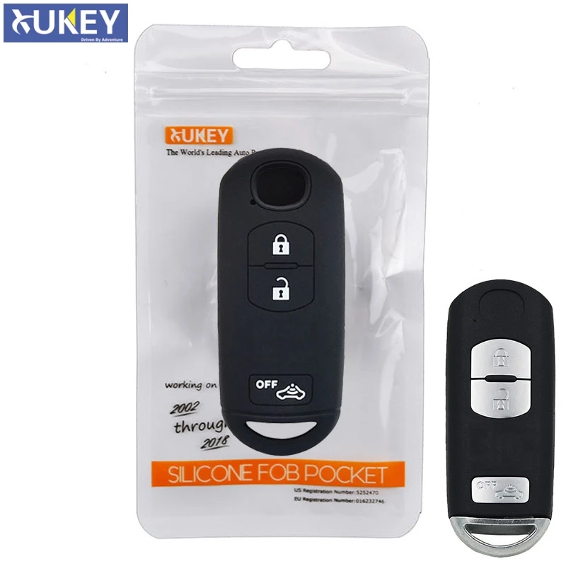 For Mazda 2 3 5 6 CX-3 CX5 CX-5 M2 M3 M5 M6 Silicone Remote Key Case Fob Shell Cover Skin Holder 3 Button