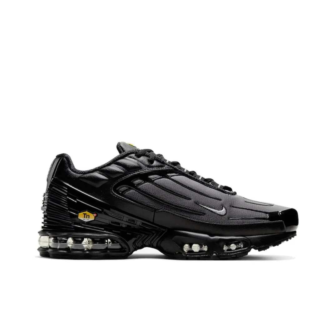 Nike Original Air Max Plus 3 Low Top Casual Running Shoes Comfortable versatile non slip lightweight Men's Black