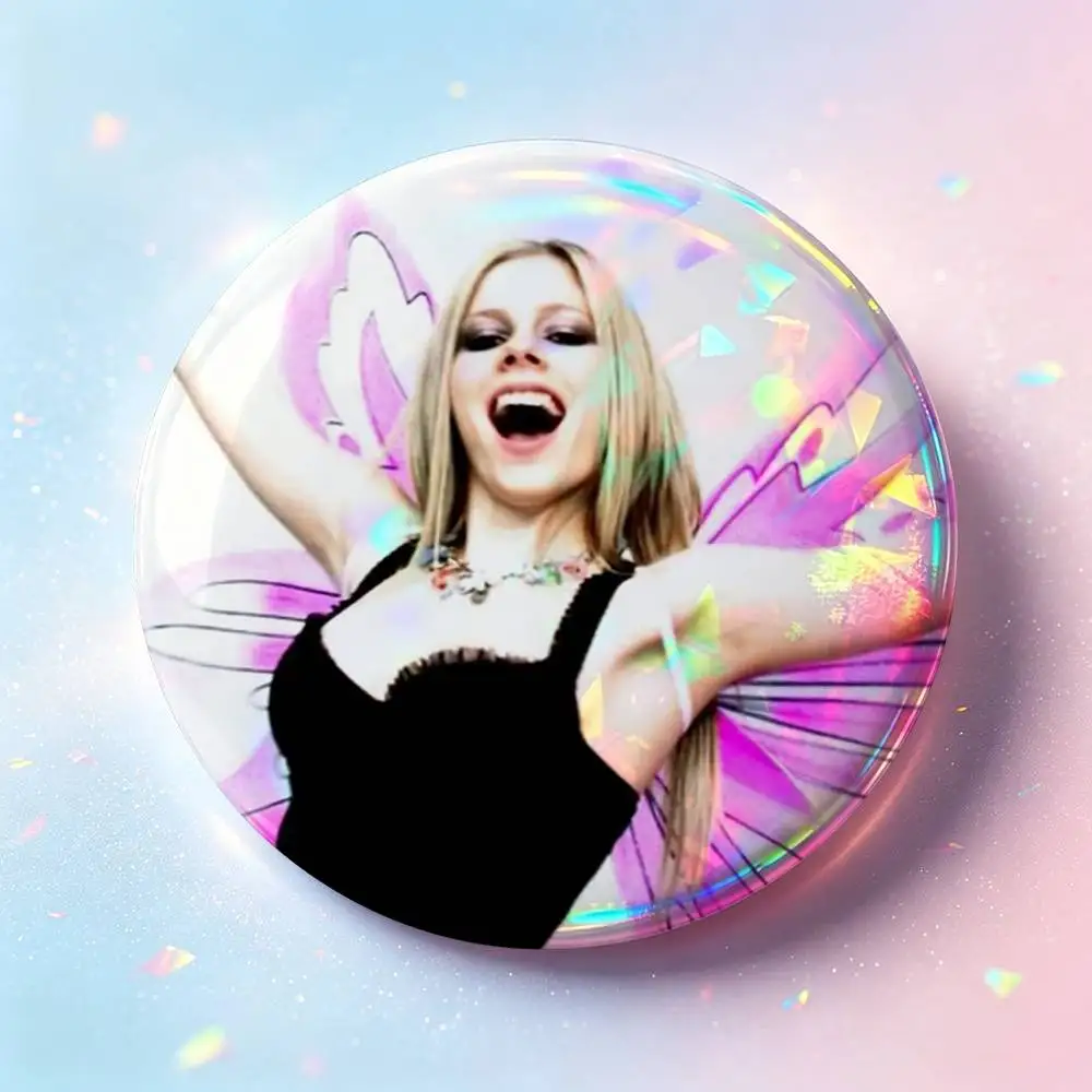 A-Avril L-Lavigne Badges 25 32 44 58 75 mm Round Customizable Wholesale Fan goods Self-made fan freebies