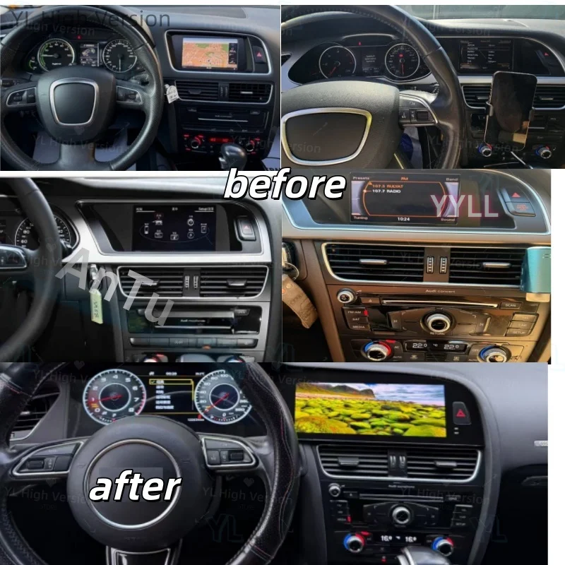 HD Screen CarPlay Android Auto For Audi A4 A5 S4 S5 B8 2009-2016 GPS Navi Auto Stereo Multimedia Player Car Radio Media HeadUnit