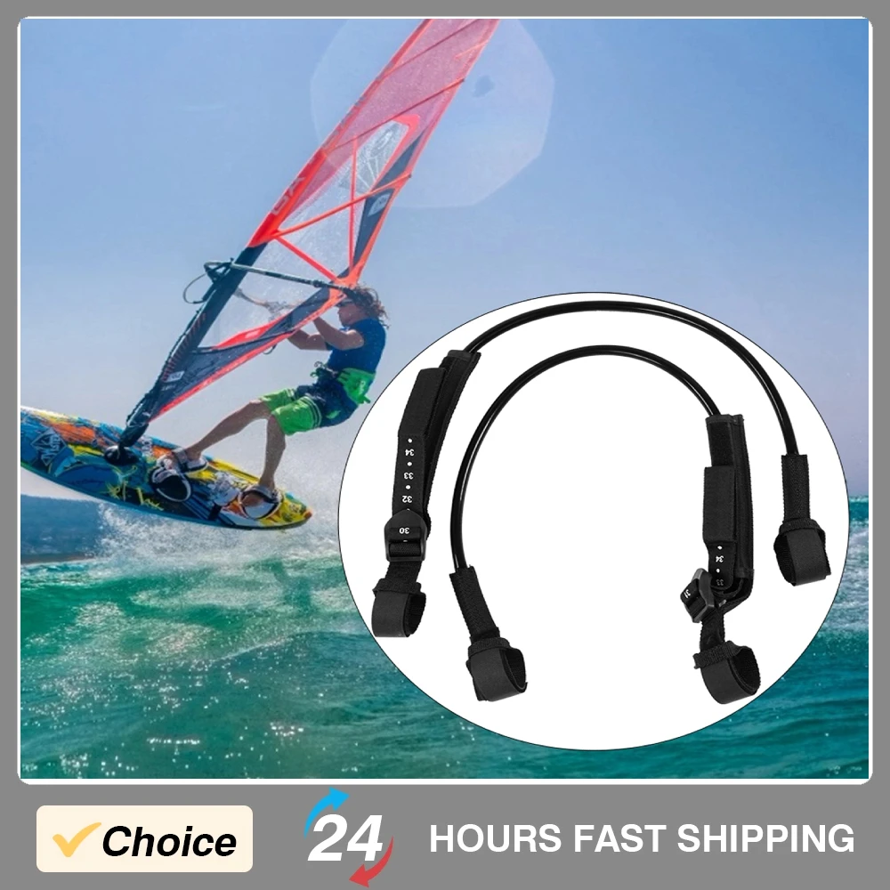 

2 шт., 28-34 дюйма, черный, регулируемый страховочный ремень для виндсерфинга, регулируемая длина, абсолютно новый, прочный аксессуар для серфинга
