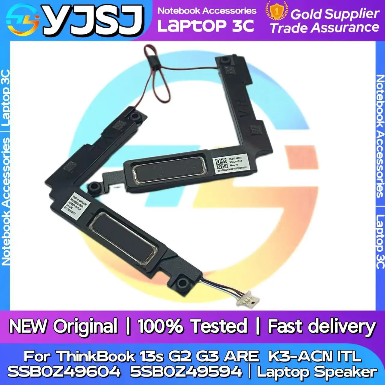 Speaker Laptop Asli Baru untuk Lenovo ThinkBook 13S G2 ARE 20WC G2 ITL 20V9 G3 ACN 20YA Speaker Bawaan Audio Klakson 5SB0Z49594