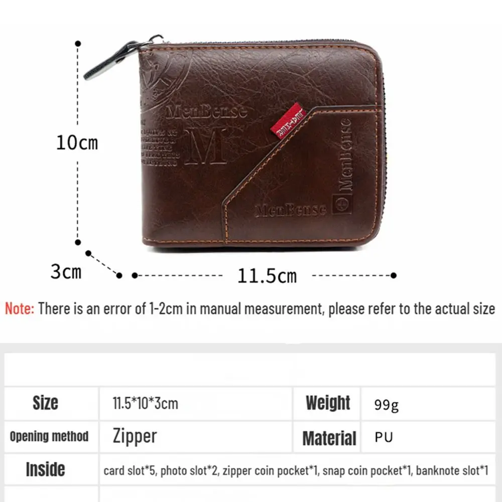 متعددة الوظائف محفظة قصيرة قصيرة ذات سعة كبيرة محفظة جلدية للعملات المعدنية متعددة فتحة للبطاقات حافظة للبطاقات الرجال