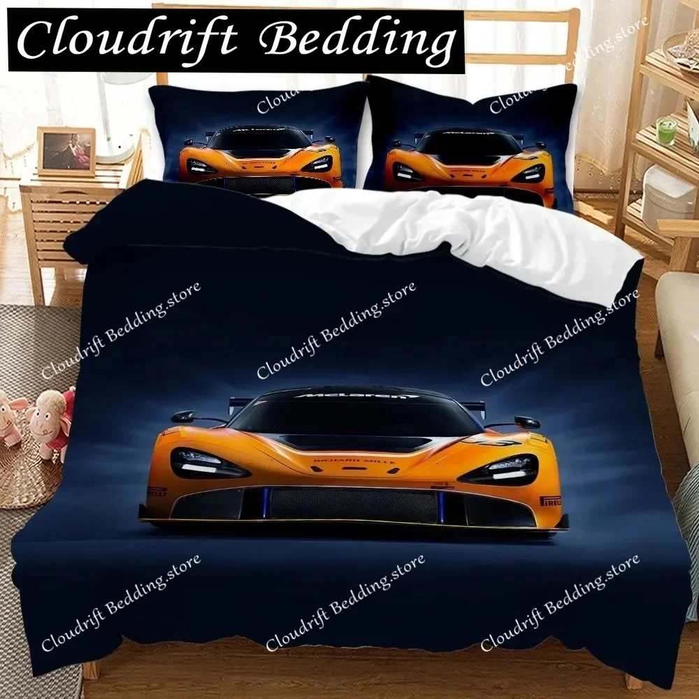 Sports Car Duvet Cover Set 3D Printed Cool Speed Racing Car Automobile Style Teen Boys Bedding Set Queen Polyester Quilt Cover
