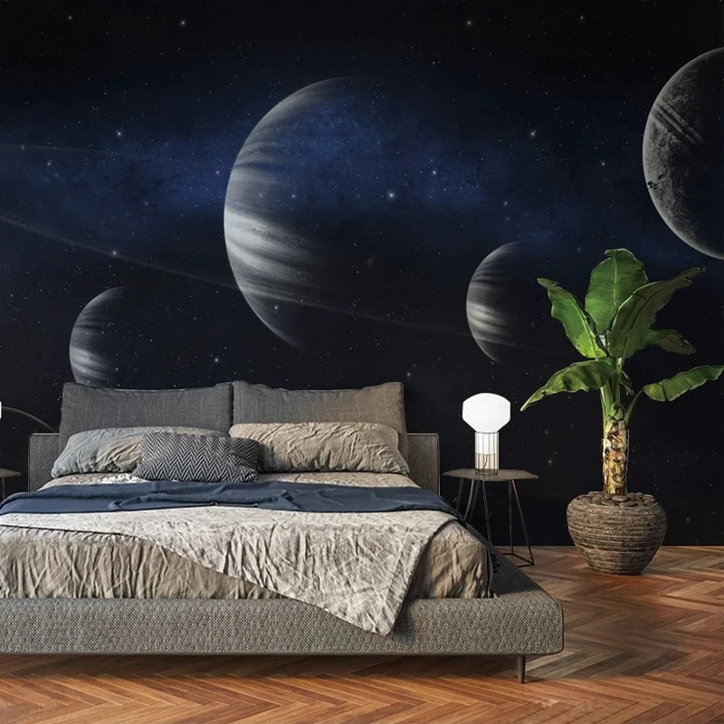 

Nature Star Night Sky Planet 3D Photo Mural for Children's Room Wallpaper Waterproof Custom Any Size Eco-friendly Home Decor