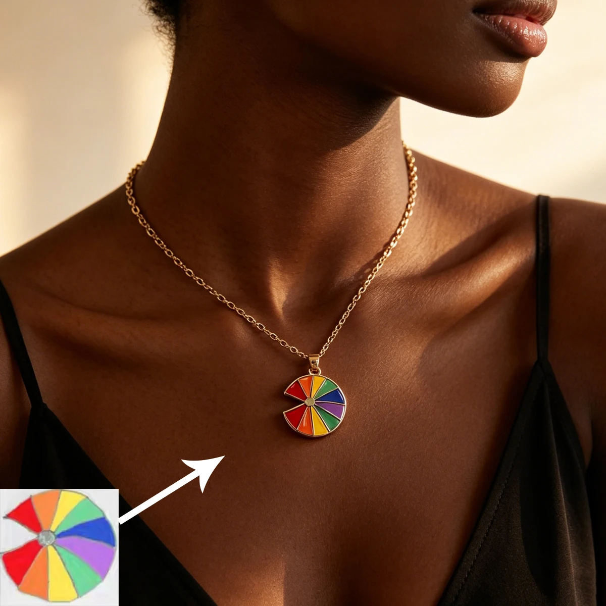 

Colorful Graffiti Custom Pendant Necklace for Women Stainless Steel Necklaces Trend 2026 Jewelry Oil dripping process on pendant