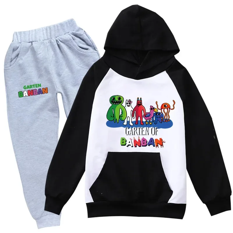 Jardim de banban meninas meninos conjunto de roupas crianças moda hoodies e calça conjunto crianças roupas primavera outono terno esportivo agasalho