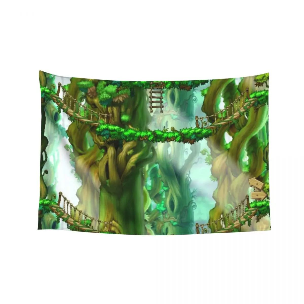 

MapleStory Ellinia Tree Dungeon Nostalgic Tapestry Decor For Bedroom Korean Room Decor Decorative Wall Murals Tapestry