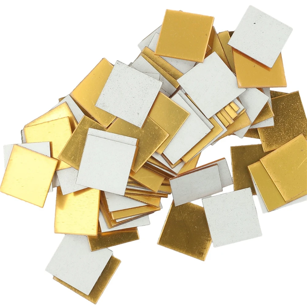 100PCS 30x30MM Glass Mirror Stickers Self-Adhesive Square Tiles Wall Sticker Glass Cube Patch DIY Hand Crafts Home Decor