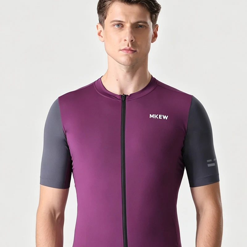 MKEW Sommer Herren Pro Radsporttrikot Atmungsaktive MTB Kurzarm-Fahrradbekleidung mit Taschen für Mountainbike und Rennrad – Detail 19