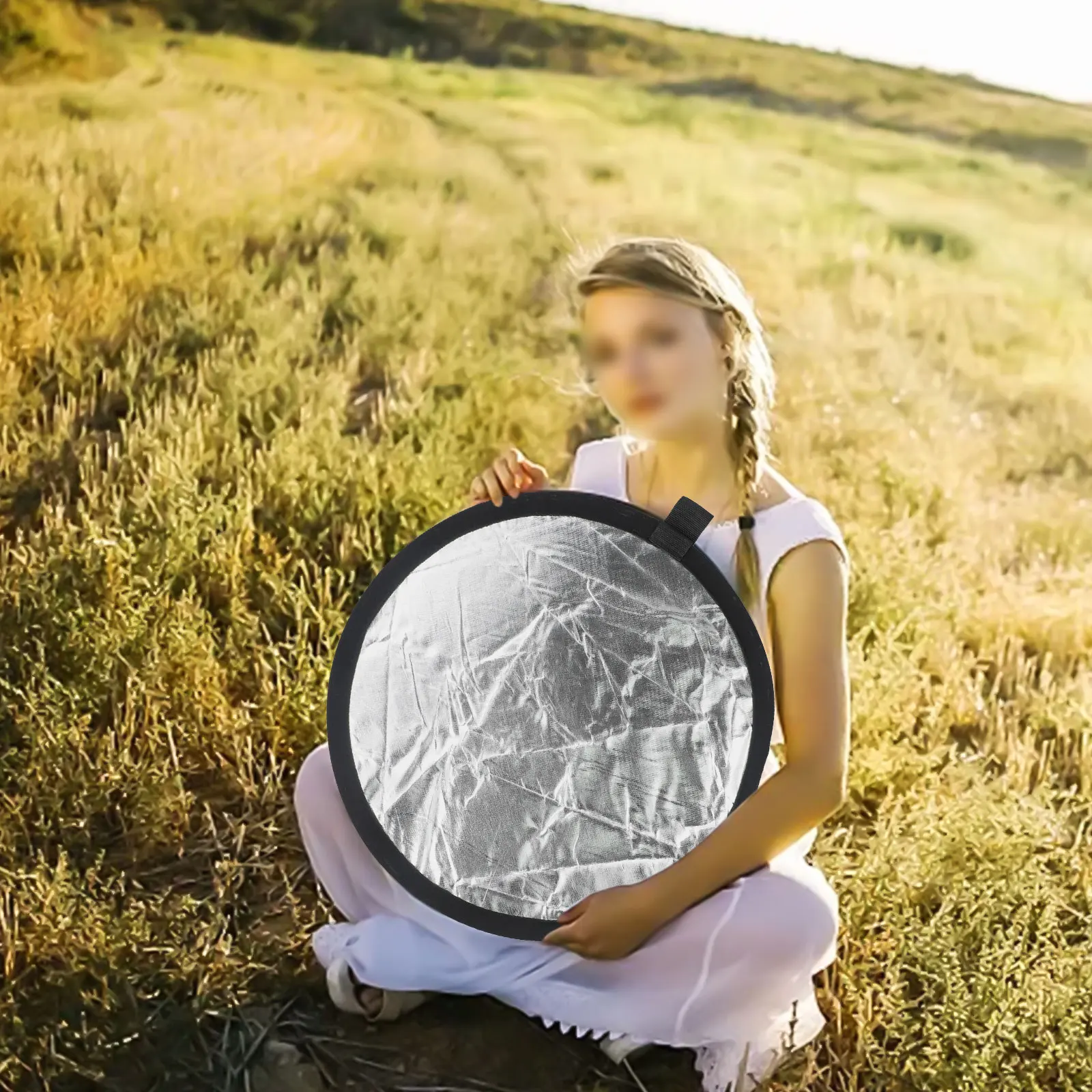 Collapsible Circular Photography Reflector Handheld Multi-folding Portable Light Plate Soft Light Board Outdoor Light Diffuser