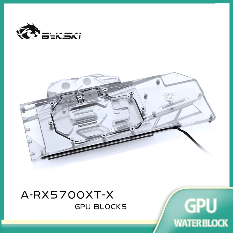 Bykski บล็อกน้ำสำหรับ/รุ่นอ้างอิง RX 5700 XT / 5700XT GPU การ์ดเอเอ็มพียู A-RX5700XT-X ทองแดงหม้อน้ำระบายความร้อน