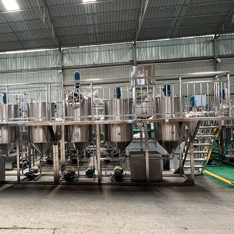 Small Scale Edible Oil Refining Machine Crude Oil Refinery Machine Commercial Vegetable Oil Machine Refinery