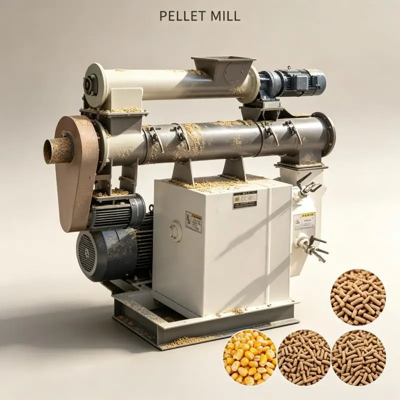 Animal Goat Farming Equipment Cattle Feed Mill Pelletiz Feed Processing Pellet Machine Animal Feed Farm