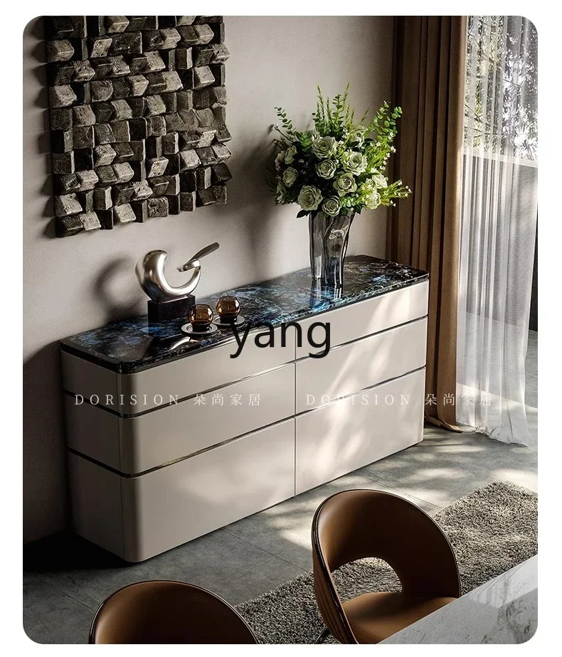 LTT Italian light luxury porch cabinet living room locker bedroom solid wood TV cabinet pole