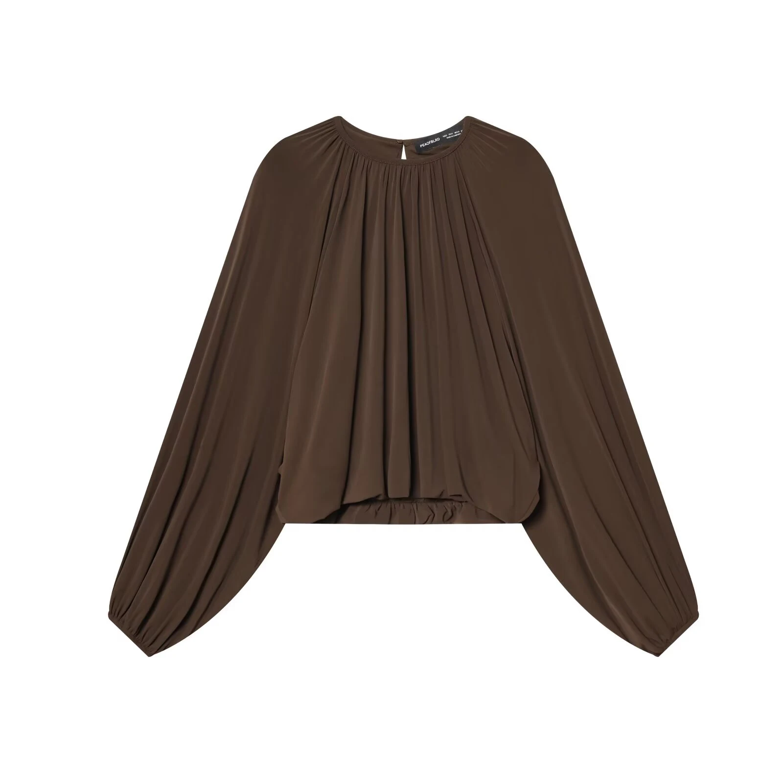 

Новая зимняя женская одежда в европейском и американском стиле 2025 года, свободная плиссированная рубашка с рукавами-фонариками, висящая пуховая рубашка