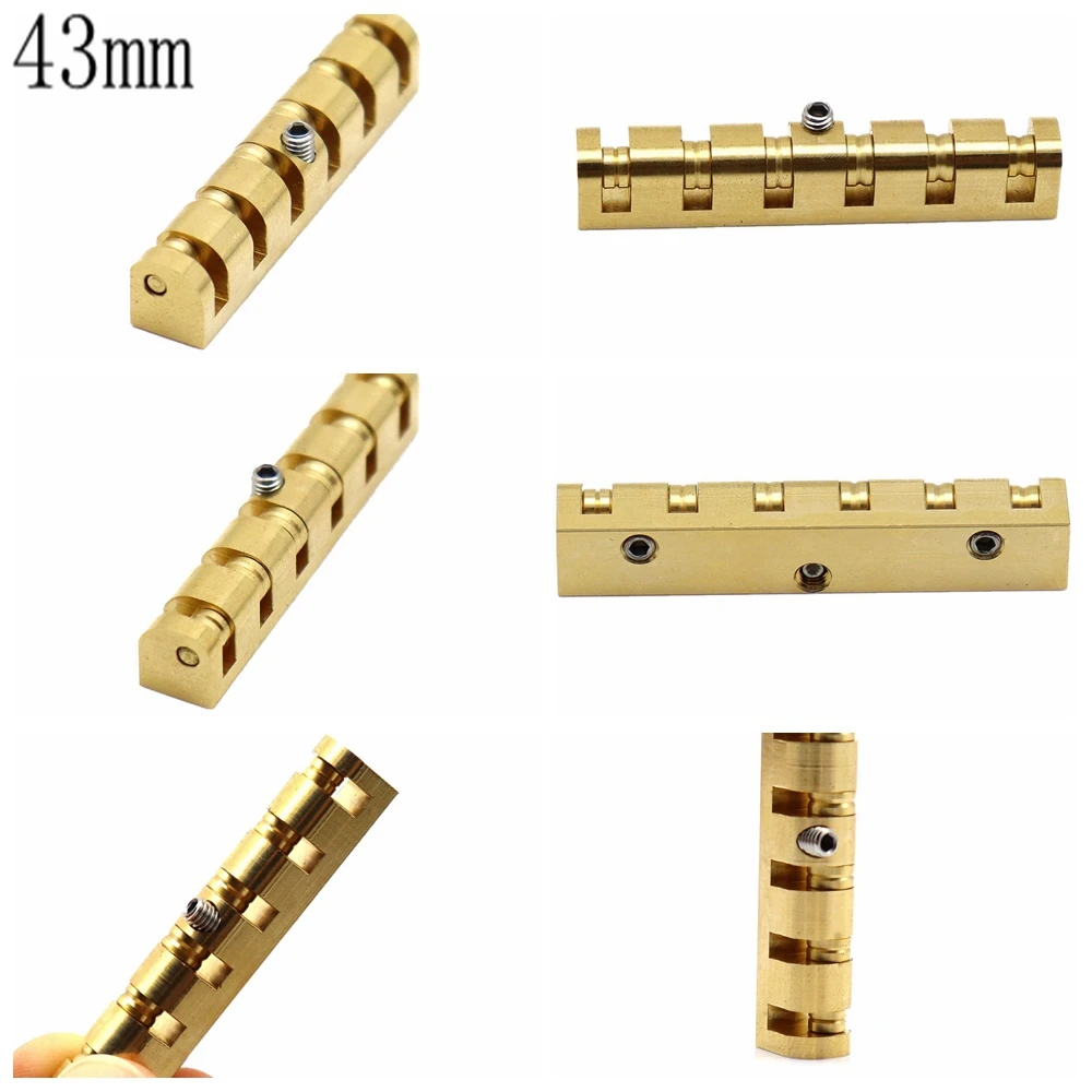 42mm/43mm Height Adjustable Brass Roller Guitar Nut Metal Nut for Les Paul LP SG Style Electric or Acoustic Guitars