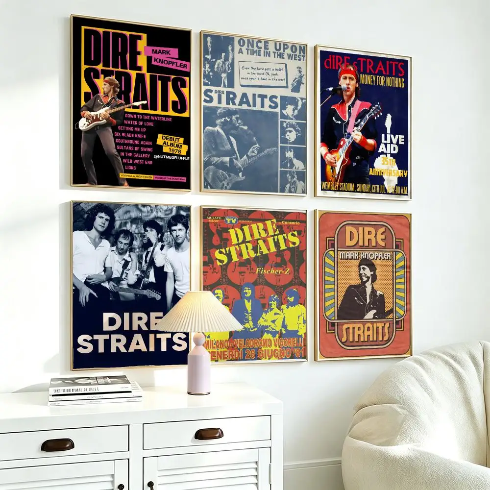 Aesthetic Wall Art Poster band Dire Straits Poster for Office Home Decor Interior Large Wall Picture Print