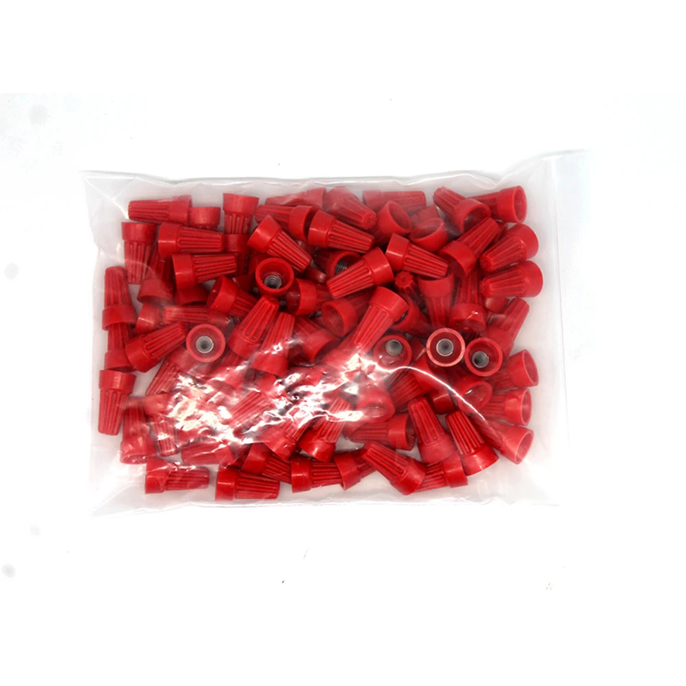 

100 pcs Wire Connectors 2.5Mm² Insulated Terminals Reusable Crimp Caps For Home Wiring Lighting Quick Joint Screw Terminal