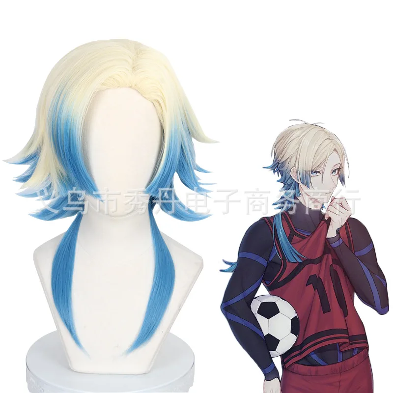 Perruque de Cosplay Prison bleue Michelle Cesar, teinture dégradé de cheveux inversés