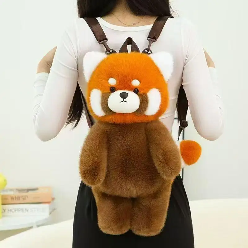 

Autumn And Winter Original Fashion New Cartoon Raccoon Doll Design Creative Cute Student Plush Fashion Backpack For Women Trendy