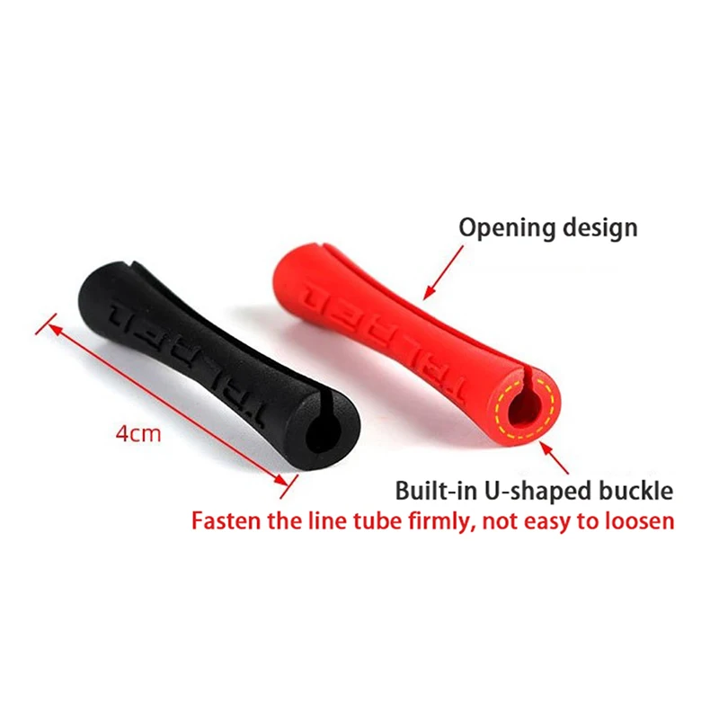 3/6pcs Bicycle Cable Protector Shift Brake Rubber Line Pipe Sleeve MTB Frame Protection Anti-friction Cycling Wrap Guard Tubes