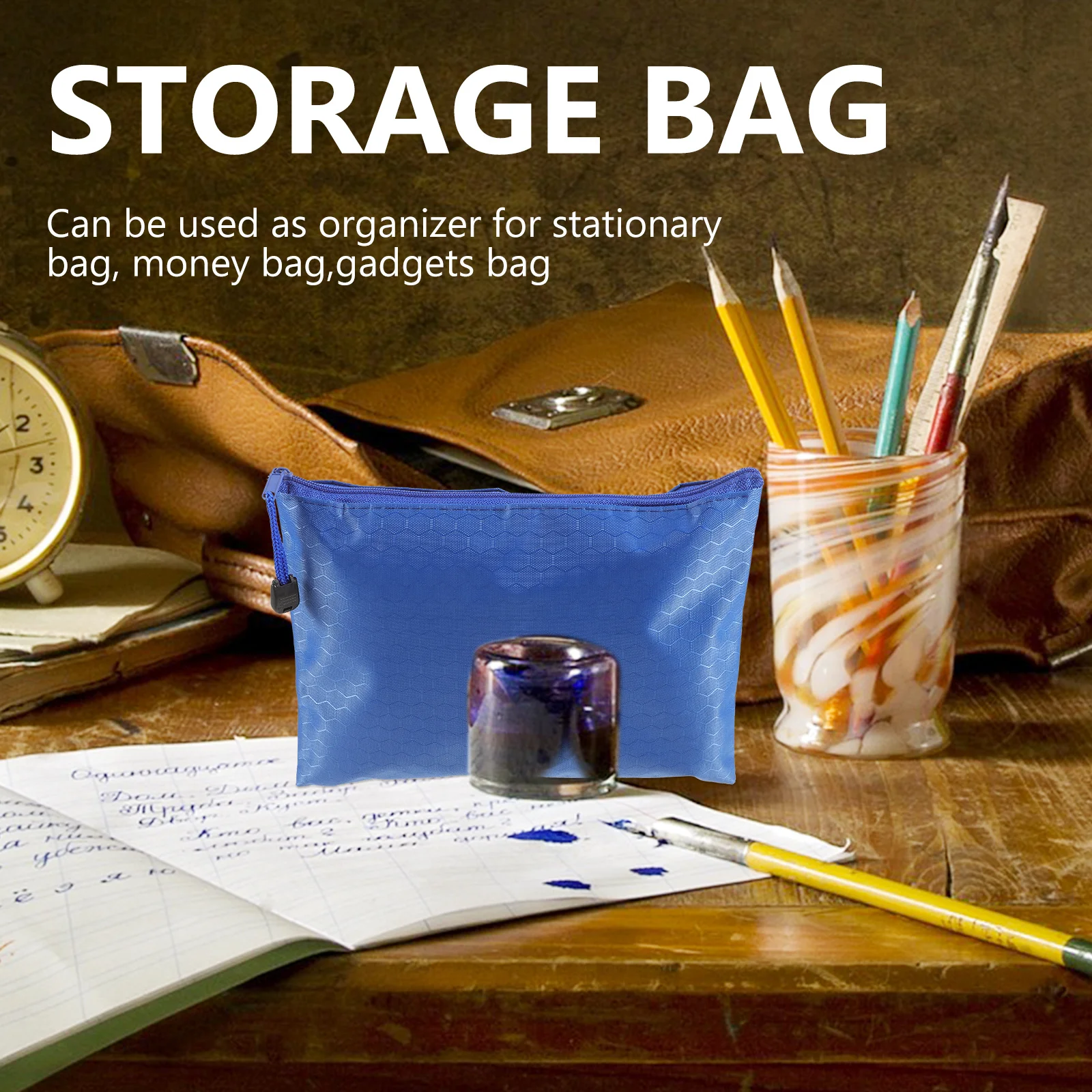 

Multifunctional Zipper Tool Bag For Pottery Files Storage Organizer Pouch Reusable Supplies Container With Rope Ring