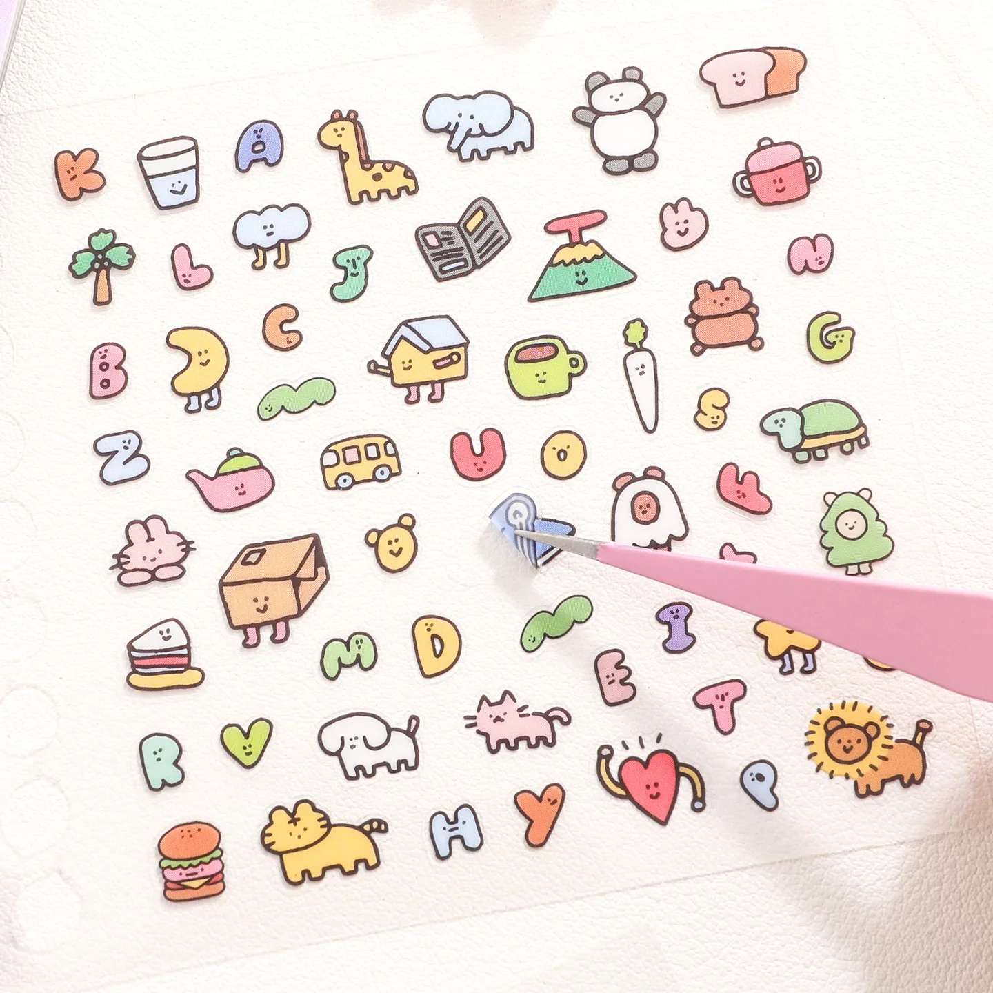 Mr. Paper 25pcs Fingertip Fairy Tale Sticker Book - Mini Die-Cut Journal Supplies, DIY Phone Case Cups Collage Creative Decor