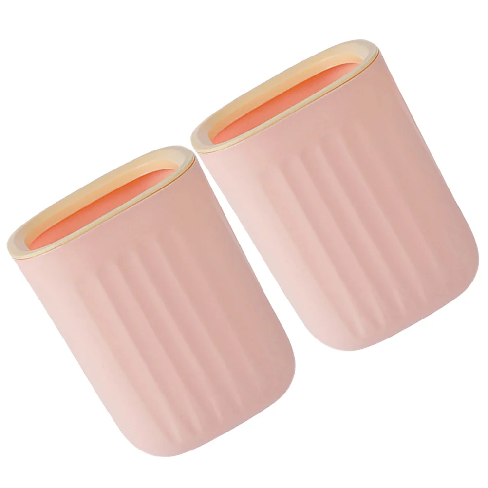 

2Pcs Mini Garbage Can Decorative Trash Bin for Kitchen Living Room Toilet Bedroom Office Tiny Container