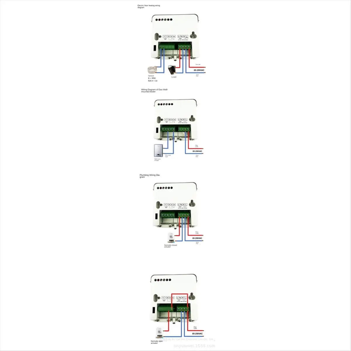 Y675A~!#Wifi Intelligent Wireless, Thermostat, Electric Water Floor Heating, Gas Wall-Hung Boiler Temperature Controller Black