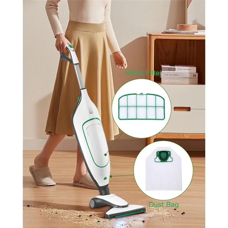 Vacuum Cleaner Bags For Vorwerk Kobold VK200 FP200 Suction Station With Hepa Filters, Dust Bag Accessories-A77G
